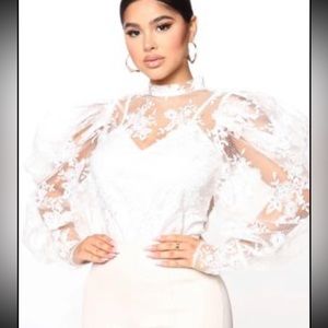 White fashion nova top